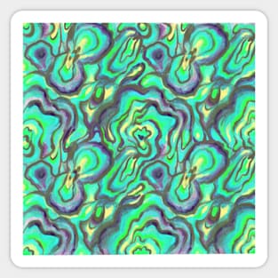 Abalone Art Hand Drawn Print Design Sticker